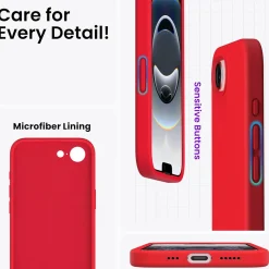 iPhone 16e - Silikon Case mit Mikrofaser-Innenseite