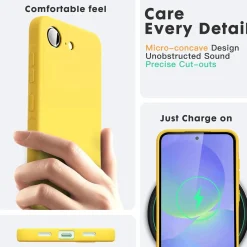 iPhone 16e - Silikon Case mit Mikrofaser-Innenseite