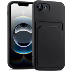iPhone 16e - Silikonhülle mit Kartenfach & Kameraschutz