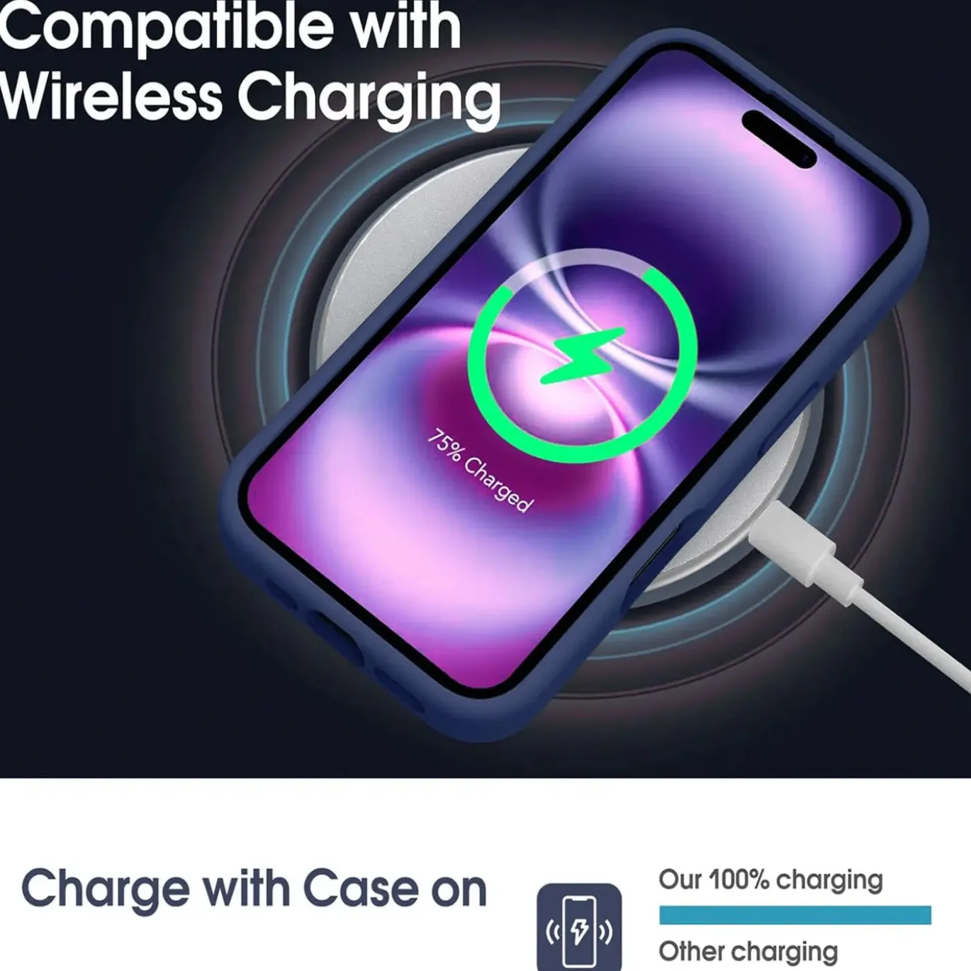 iPhone 16e - Silikonhülle mit Kartenfach & Kameraschutz