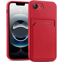 iPhone 16e - Silikonhülle mit Kartenfach & Kameraschutz