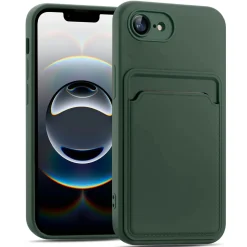 iPhone 16e - Silikonhülle mit Kartenfach & Kameraschutz
