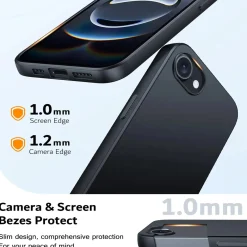 iPhone 16e - Slim Silikon Backcover Schwarz