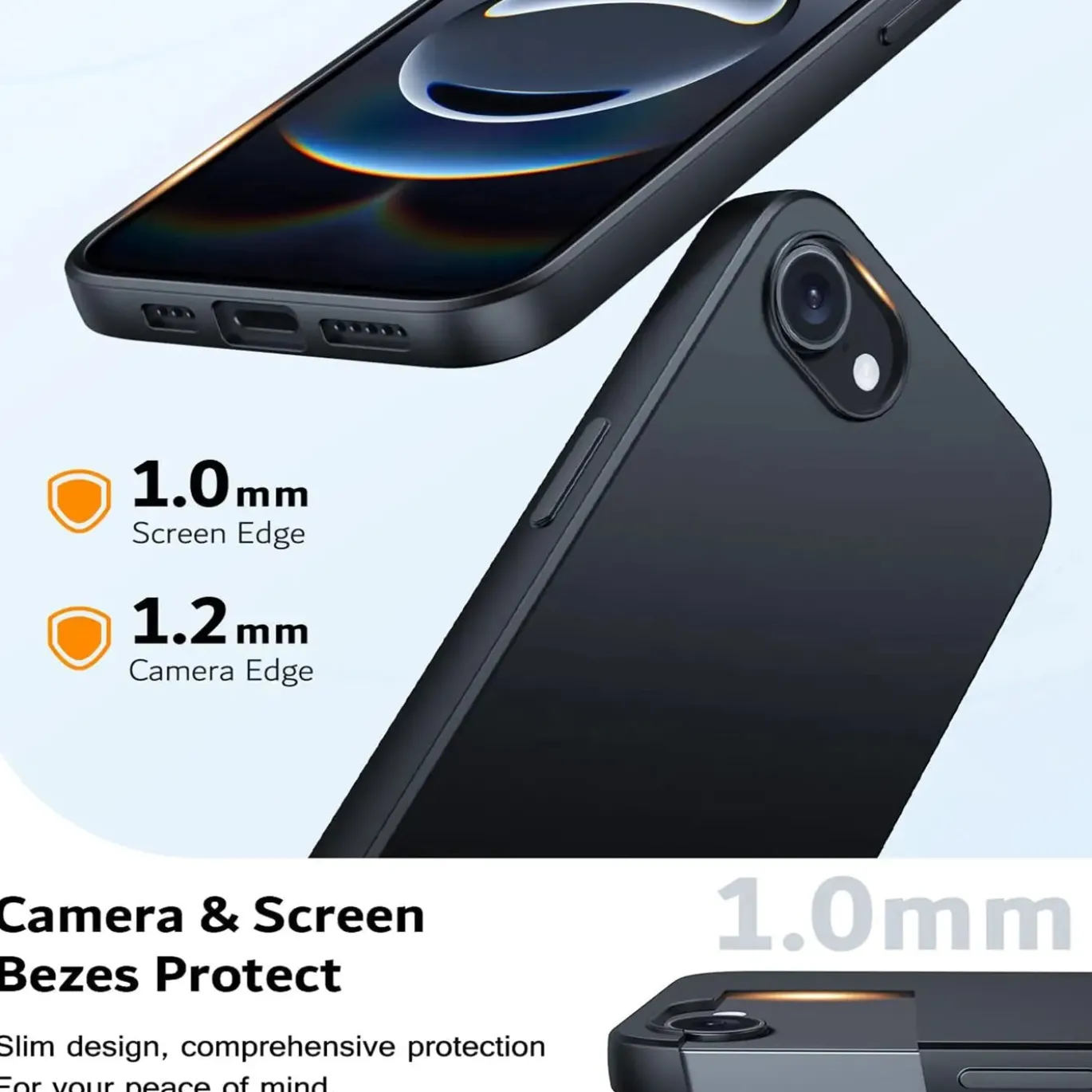 iPhone 16e - Slim Silikon Backcover Schwarz