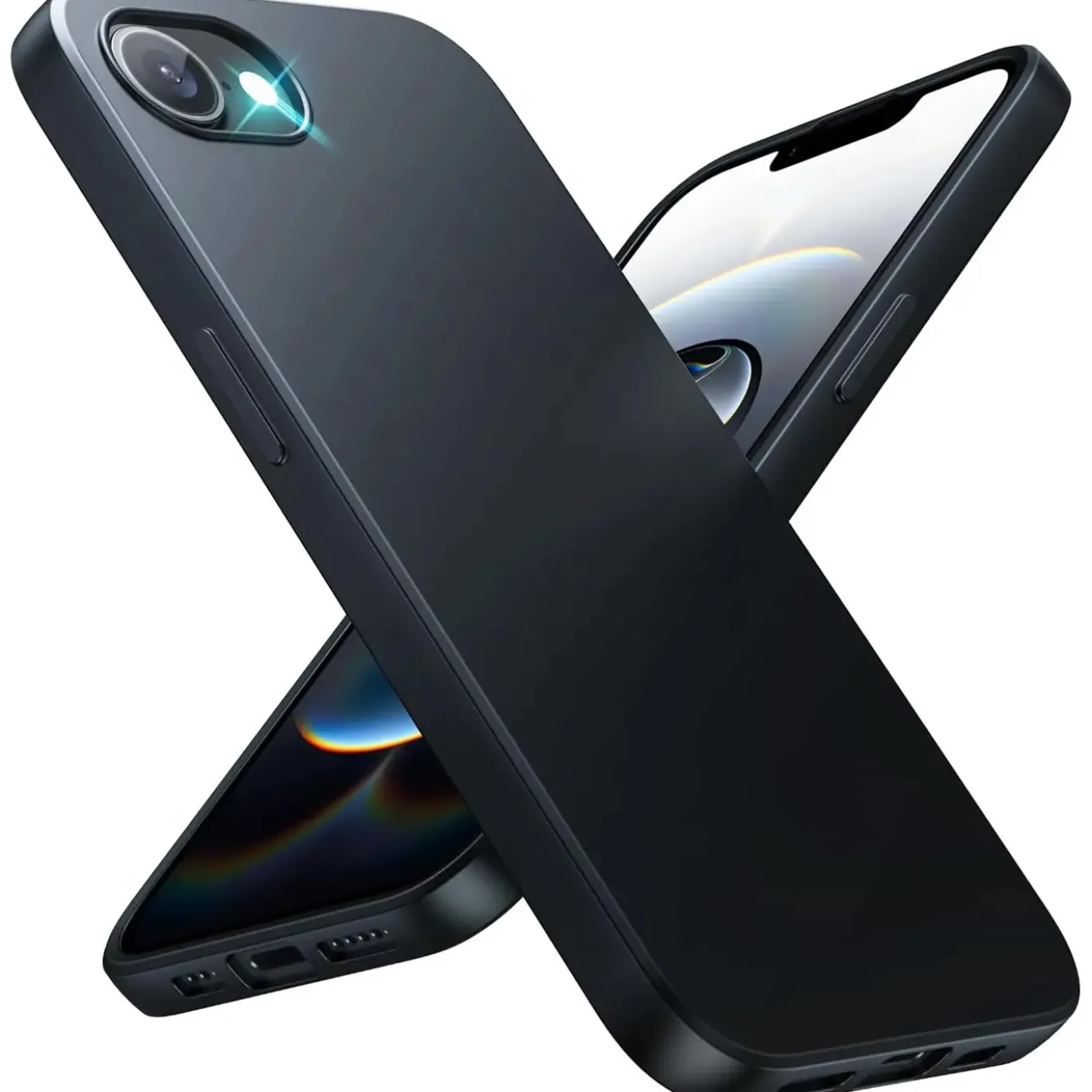 iPhone 16e - Slim Silikon Backcover Schwarz