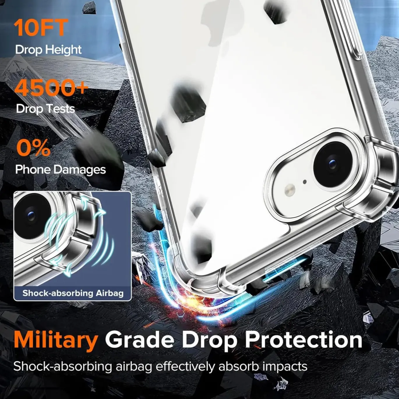 iPhone 16e - Stoßfestes Clear Case
