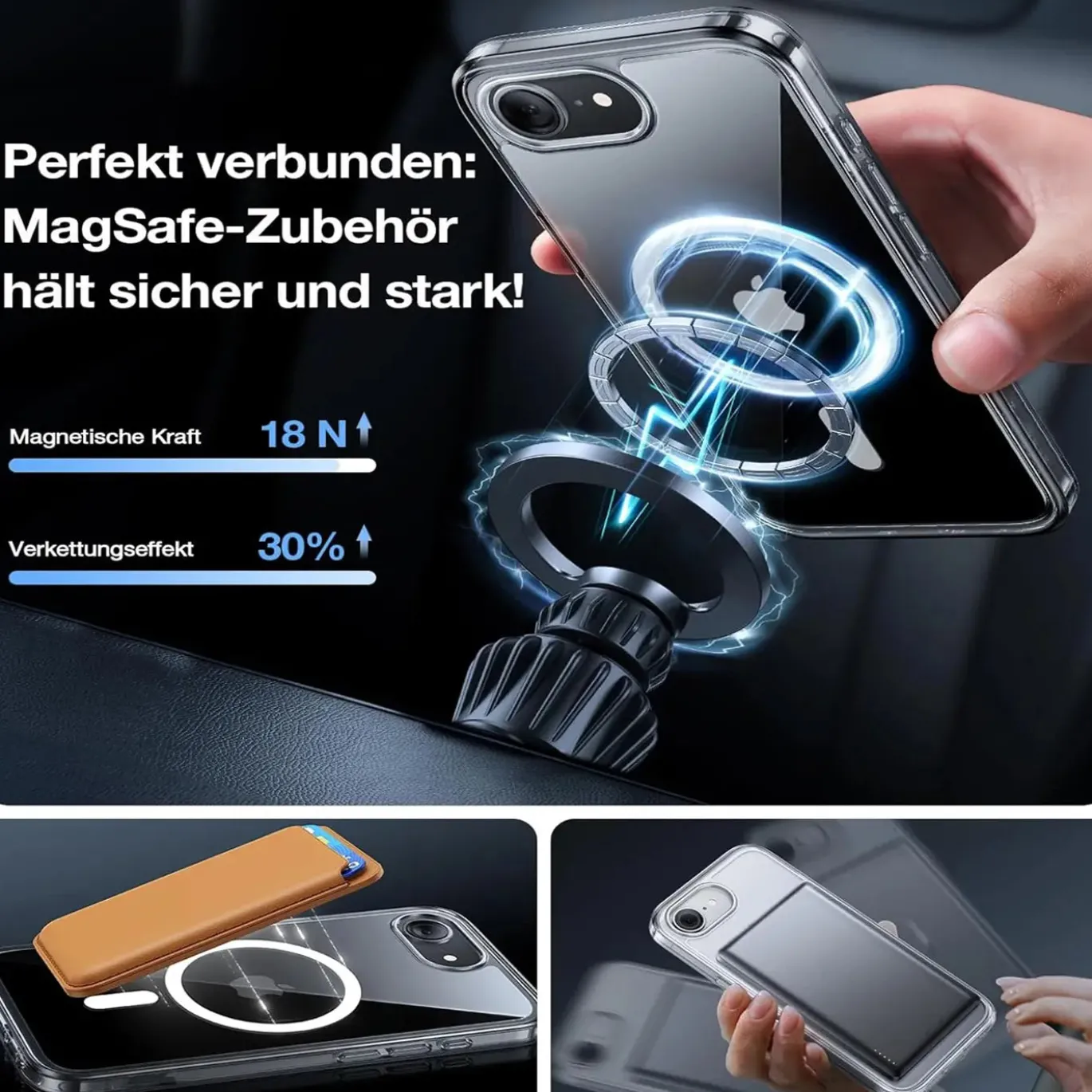 iPhone 16e - Transparente MagSafe Silikonhülle