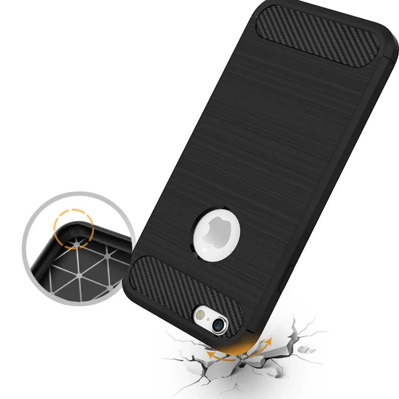 iPhone 6s Plus / 6 Plus - Carbon Case Hülle, stoßfest