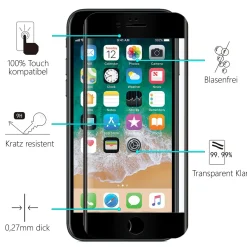 iPhone 6s Plus / 6 Plus - Fullscreen 9H Panzerglas Displayglas