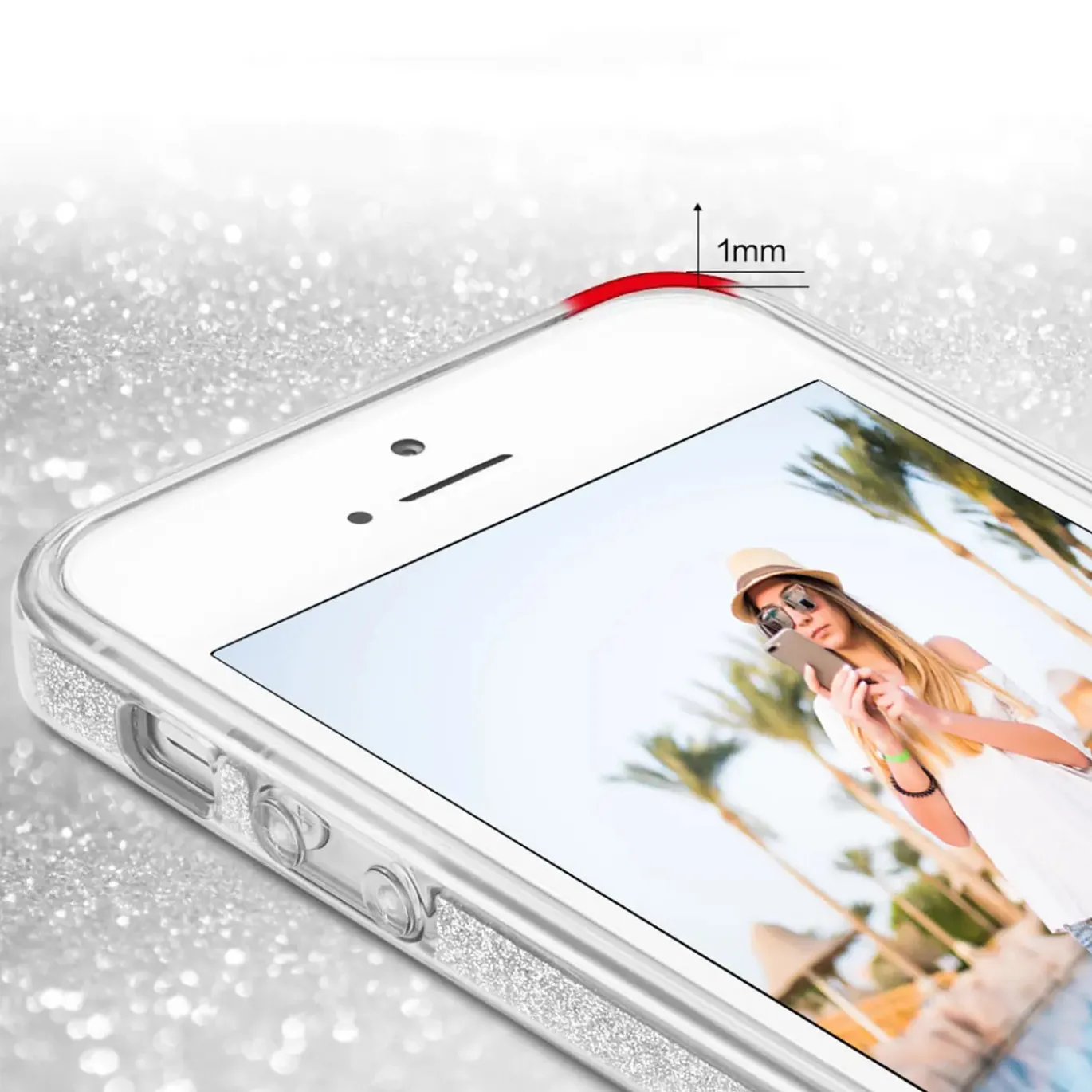 iPhone 6s Plus / 6 Plus - Glitzer TPU Hülle
