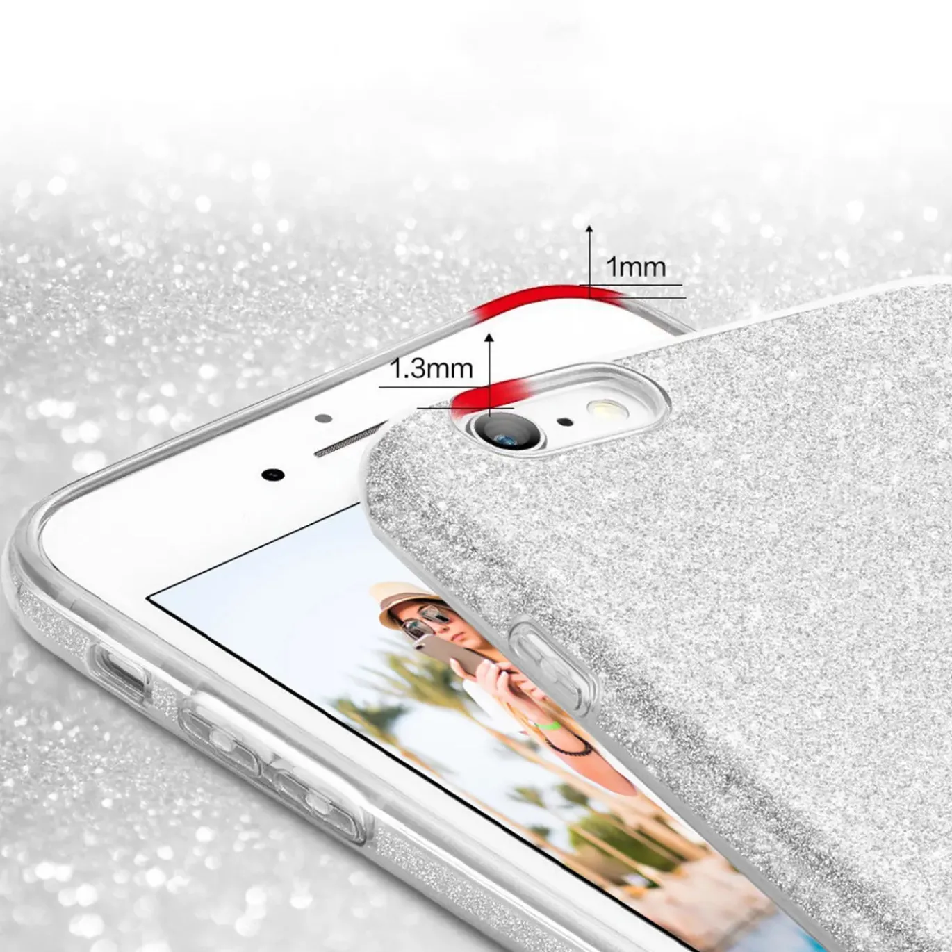 iPhone 6s Plus / 6 Plus - Glitzer TPU Hülle