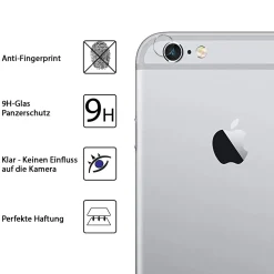 iPhone 6s Plus / 6 Plus - 9H Displayschutzfolie 2x Display & Kamera