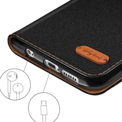 iPhone 6s Plus / 6 Plus - Jeanslook Klapphülle mit Kartenfach