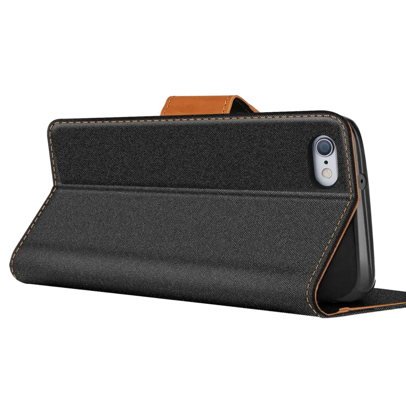 iPhone 6s Plus / 6 Plus - Jeanslook Klapphülle mit Kartenfach