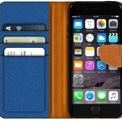 iPhone 6s Plus / 6 Plus - Jeanslook Klapphülle mit Kartenfach