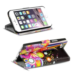 iPhone 6s Plus / 6 Plus - Motiv Klapphülle mit Kartenfächern & Standfunktion