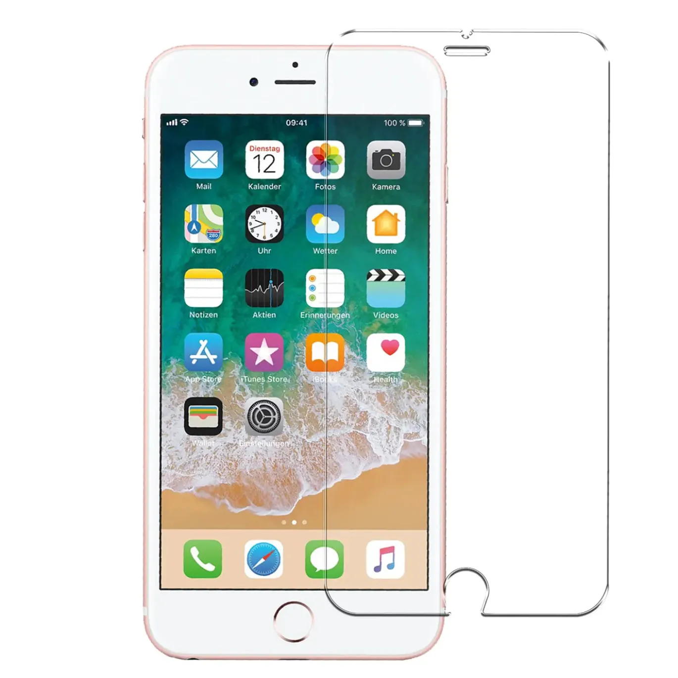 iPhone 6s Plus / 6 Plus - 2x 9H Panzer Glasfolie, Displayfolie