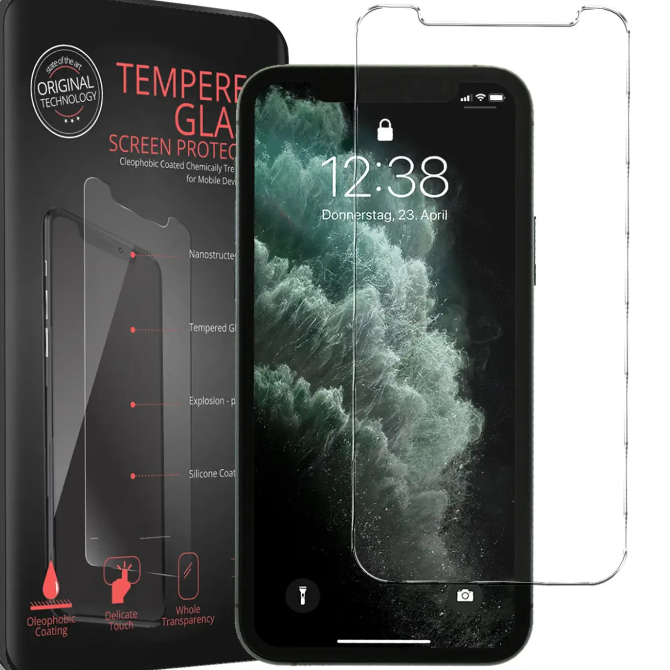iPhone X / XS / 11 Pro - 2x 9H Panzer Glasfolie, Displayfolie