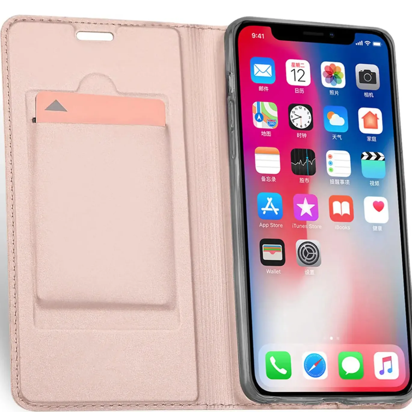 iPhone X / XS - Booklet Case mit Magnetverschluss
