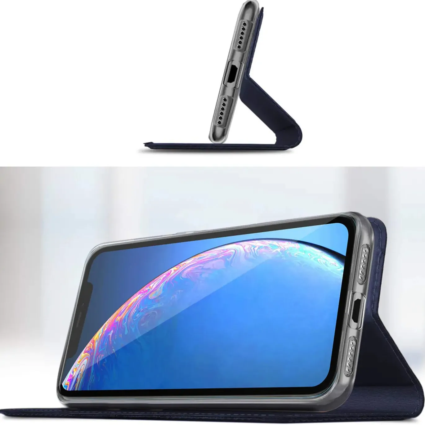 iPhone X / XS - Booklet Case mit Magnetverschluss