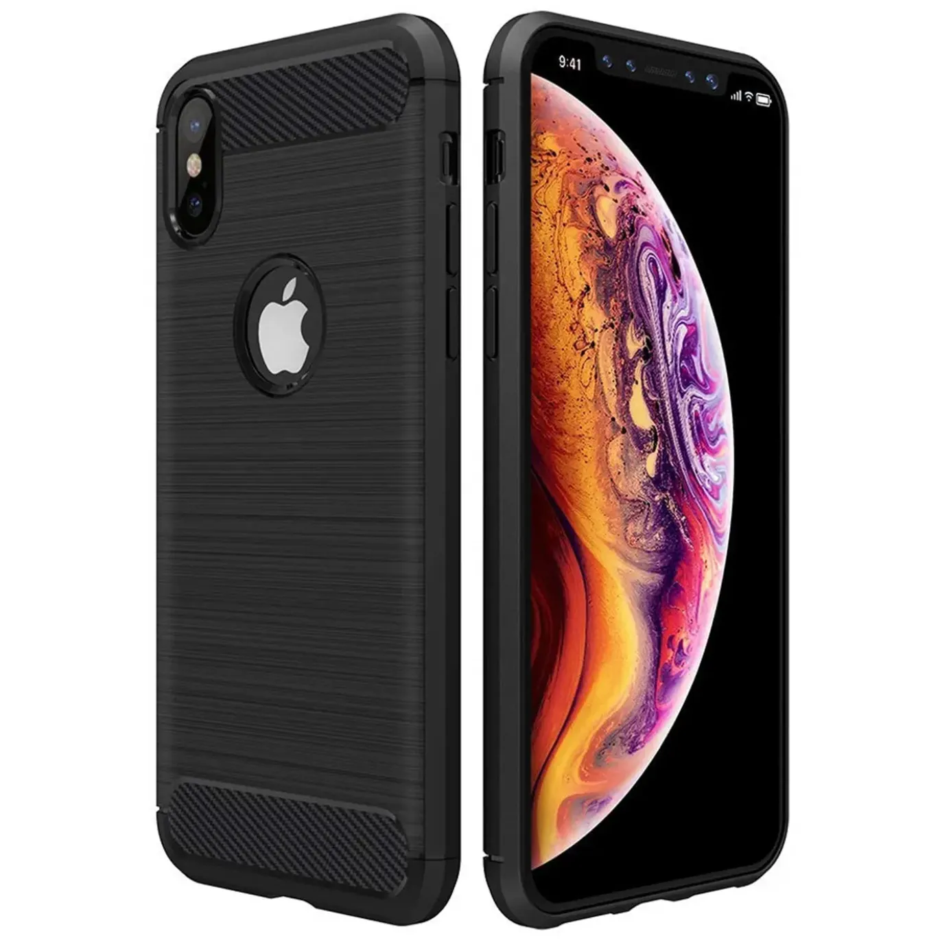 iPhone X / XS - Carbon Case Hülle, stoßfest