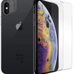 iPhone X / XS - 9H Displayschutzfolie 2x Display & Kamera