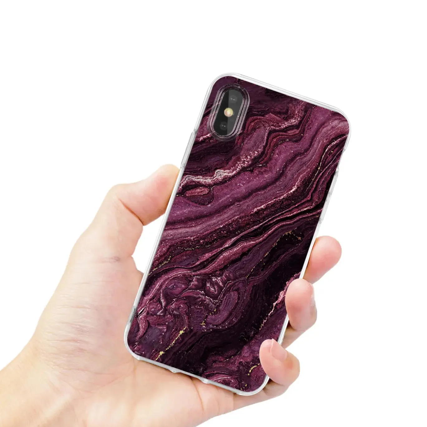 iPhone X / XS - Marmor & Sand Design Hülle