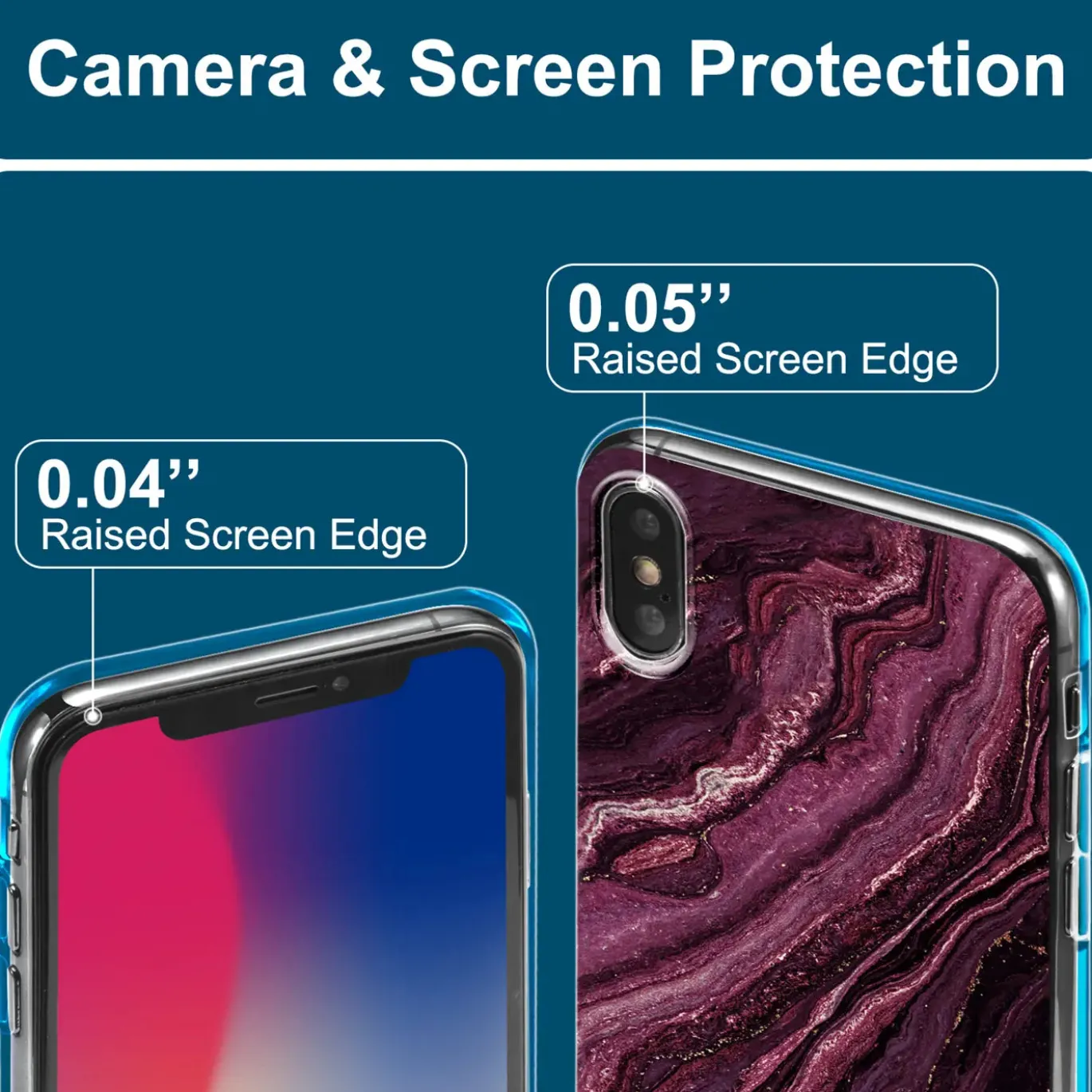 iPhone X / XS - Marmor & Sand Design Hülle