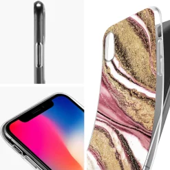 iPhone X / XS - Marmor & Sand Design Hülle