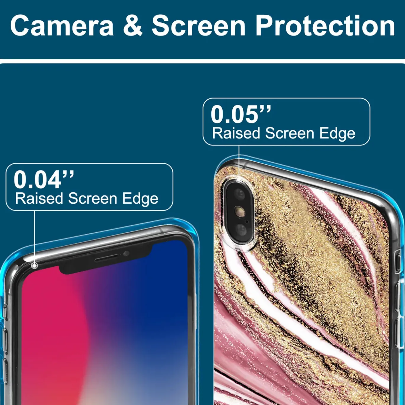 iPhone X / XS - Marmor & Sand Design Hülle