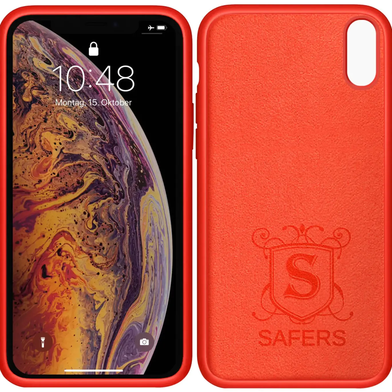 iPhone X / XS - Silikon Case mit Mikrofaser-Innenseite