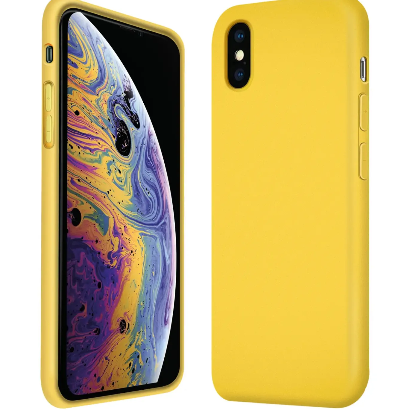 iPhone X / XS - Silikon Case mit Mikrofaser-Innenseite