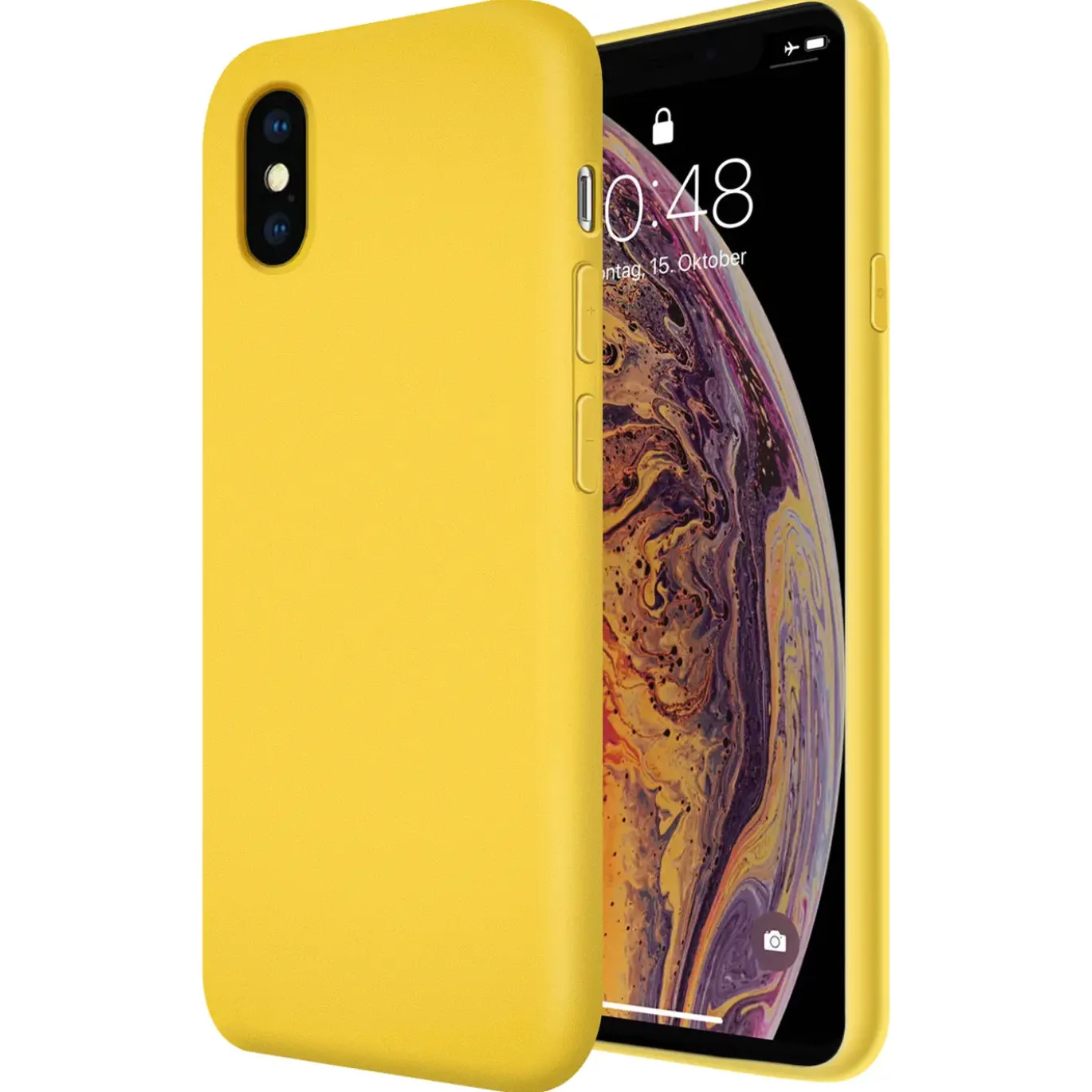 iPhone X / XS - Silikon Case mit Mikrofaser-Innenseite