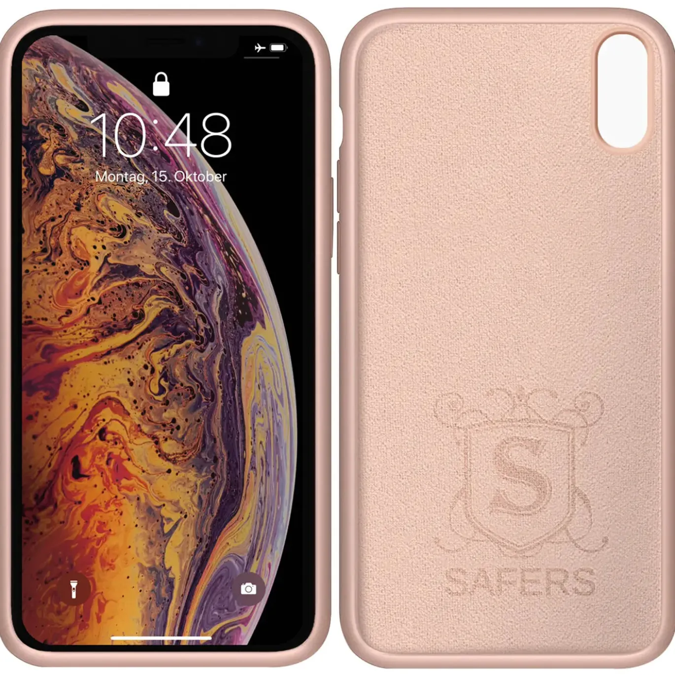 iPhone X / XS - Silikon Case mit Mikrofaser-Innenseite