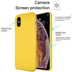 iPhone X / XS - Silikon Case mit Mikrofaser-Innenseite