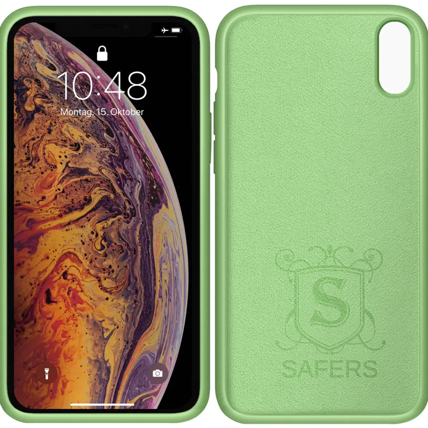 iPhone X / XS - Silikon Case mit Mikrofaser-Innenseite