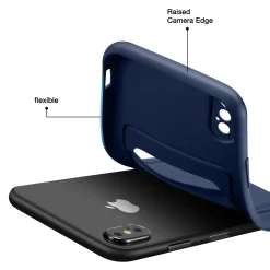 iPhone X / XS - Silikonhülle mit Kartenfach & Kameraschutz