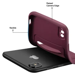 iPhone X / XS - Silikonhülle mit Kartenfach & Kameraschutz