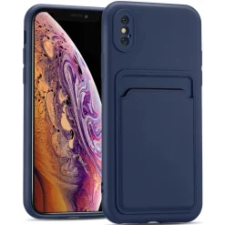 iPhone X / XS - Silikonhülle mit Kartenfach & Kameraschutz