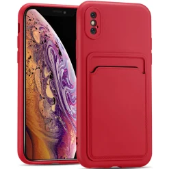 iPhone X / XS - Silikonhülle mit Kartenfach & Kameraschutz