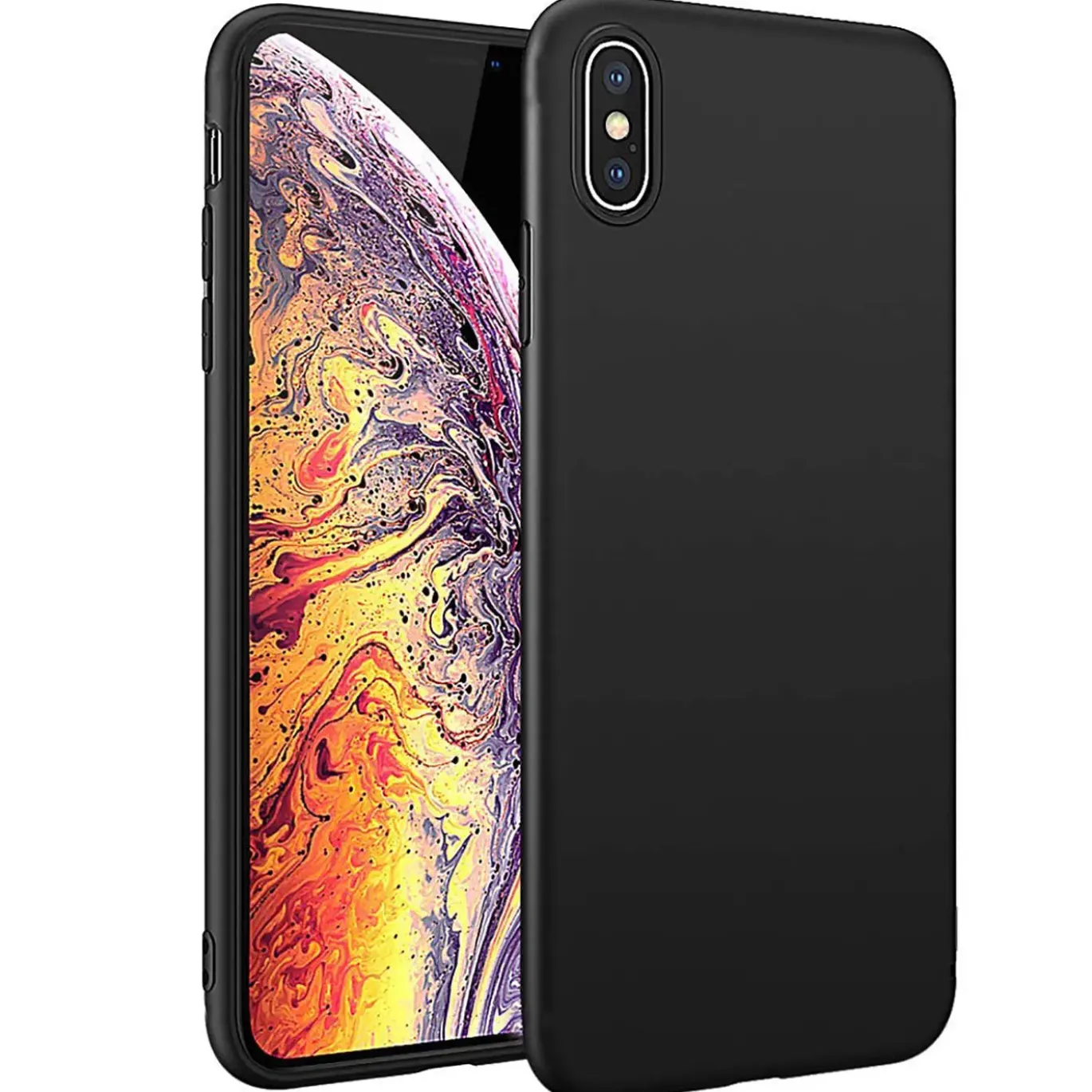 iPhone X / XS - Slim Silikon Backcover Schwarz