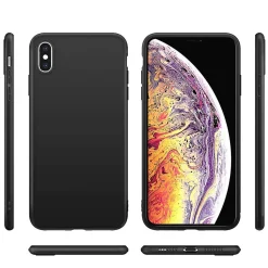 iPhone X / XS - Slim Silikon Backcover Schwarz