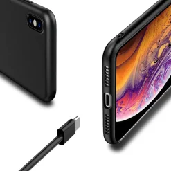 iPhone X / XS - Slim Silikon Backcover Schwarz
