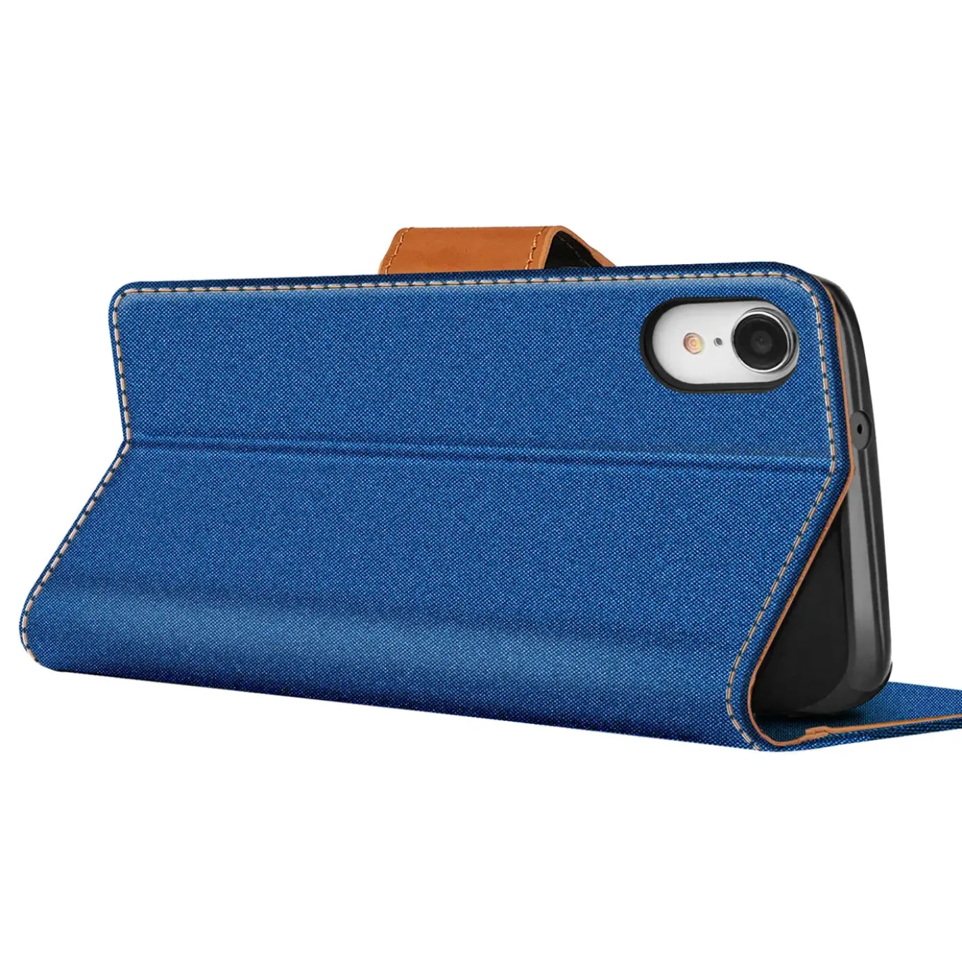 iPhone XR - Jeanslook Klapphülle mit Kartenfach