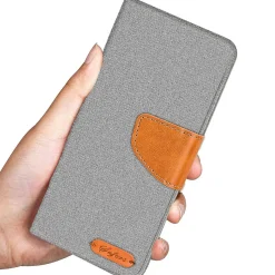 iPhone XR - Jeanslook Klapphülle mit Kartenfach