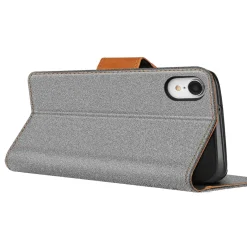 iPhone XR - Jeanslook Klapphülle mit Kartenfach