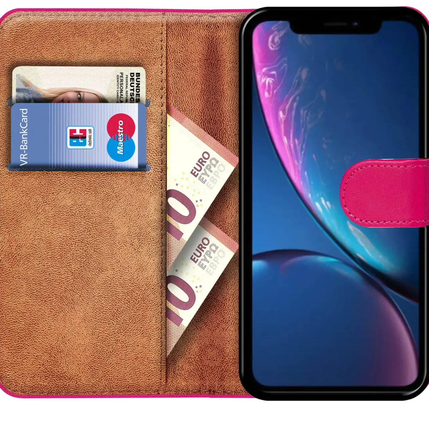 iPhone XR - Klapphülle mit Kartenfächern
