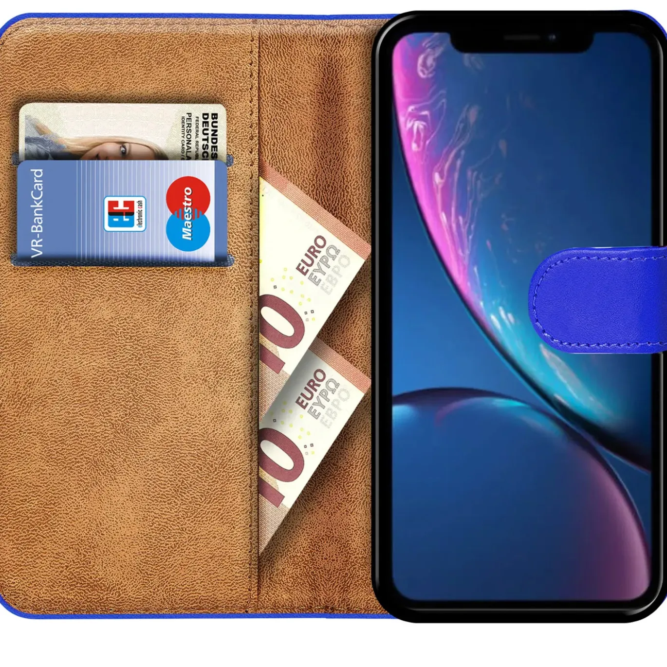 iPhone XR - Klapphülle mit Kartenfächern