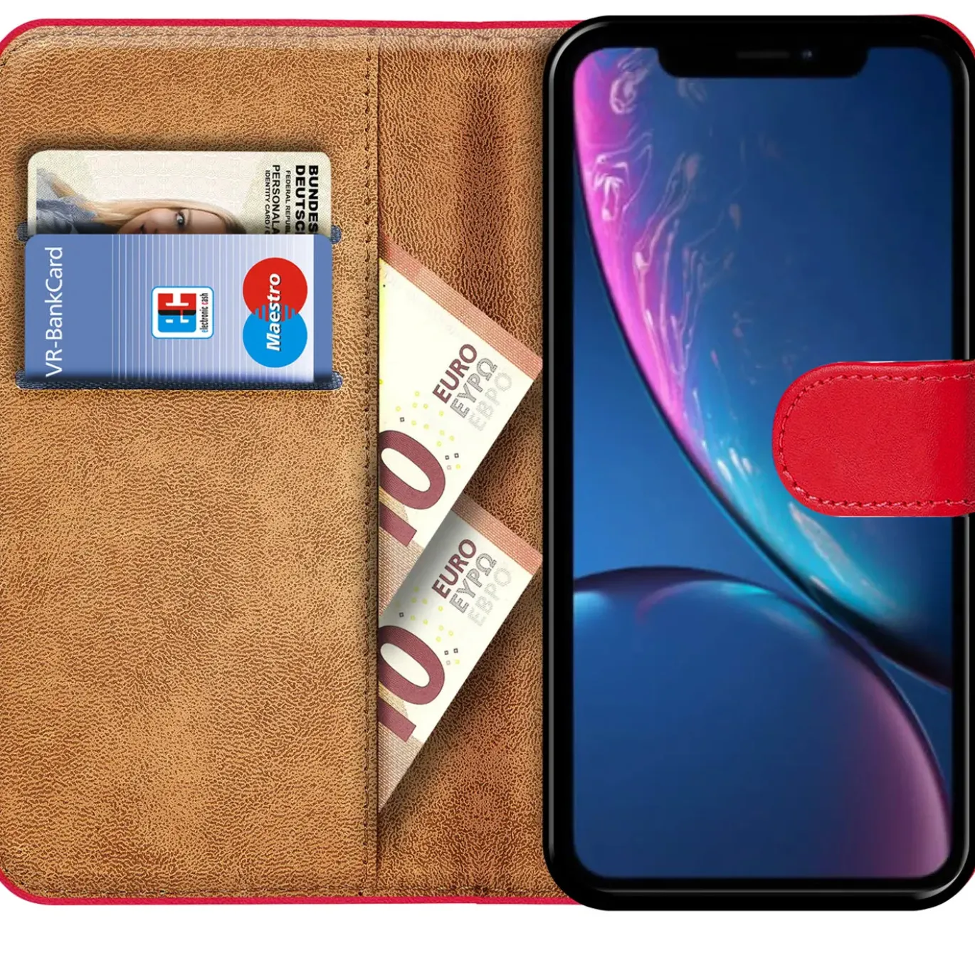 iPhone XR - Klapphülle mit Kartenfächern