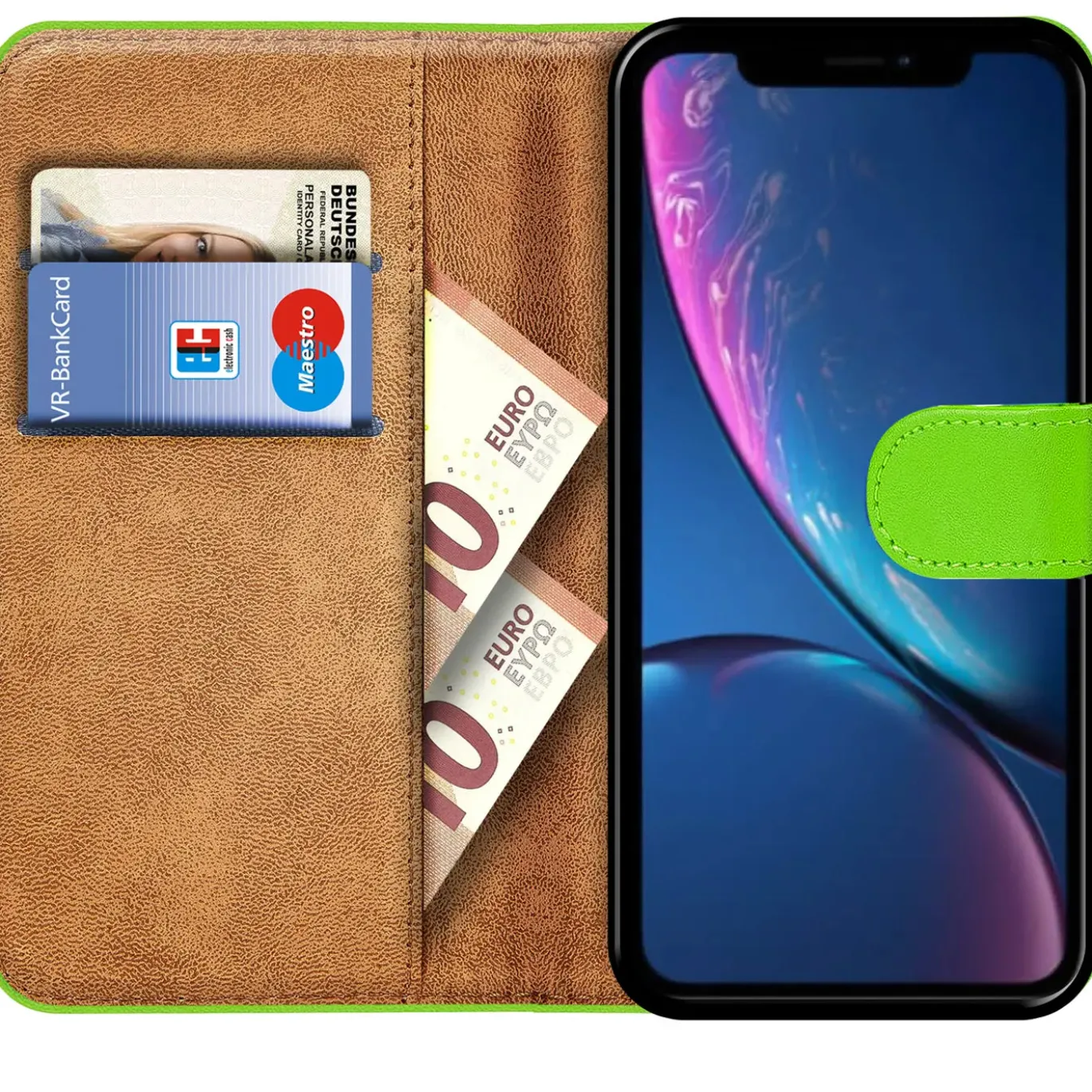 iPhone XR - Klapphülle mit Kartenfächern